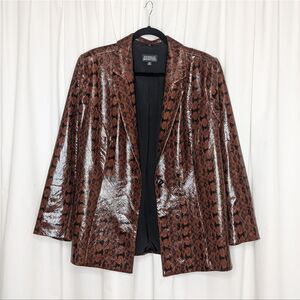 Danielle Bernstein Faux Snakeskin Blazer